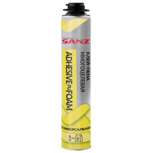 Клей-пена SANZ ADHESIVE PU FOAM многоцелевая, 800 г