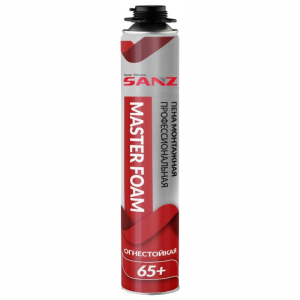 Пена монтажная профессиональная MASTER SANZ PU FOAM, огнестойкая, 850г EI-240 -10С